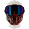 V3 Full Face Black Graffiti Mask Front View