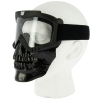 V3 Full Face Black Skull Mask Oblique View