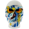 V3 Full Face Graffiti Skull Mask - White Graffiti Front View