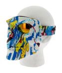 V3 Full Face Graffiti Skull Mask - White Graffiti